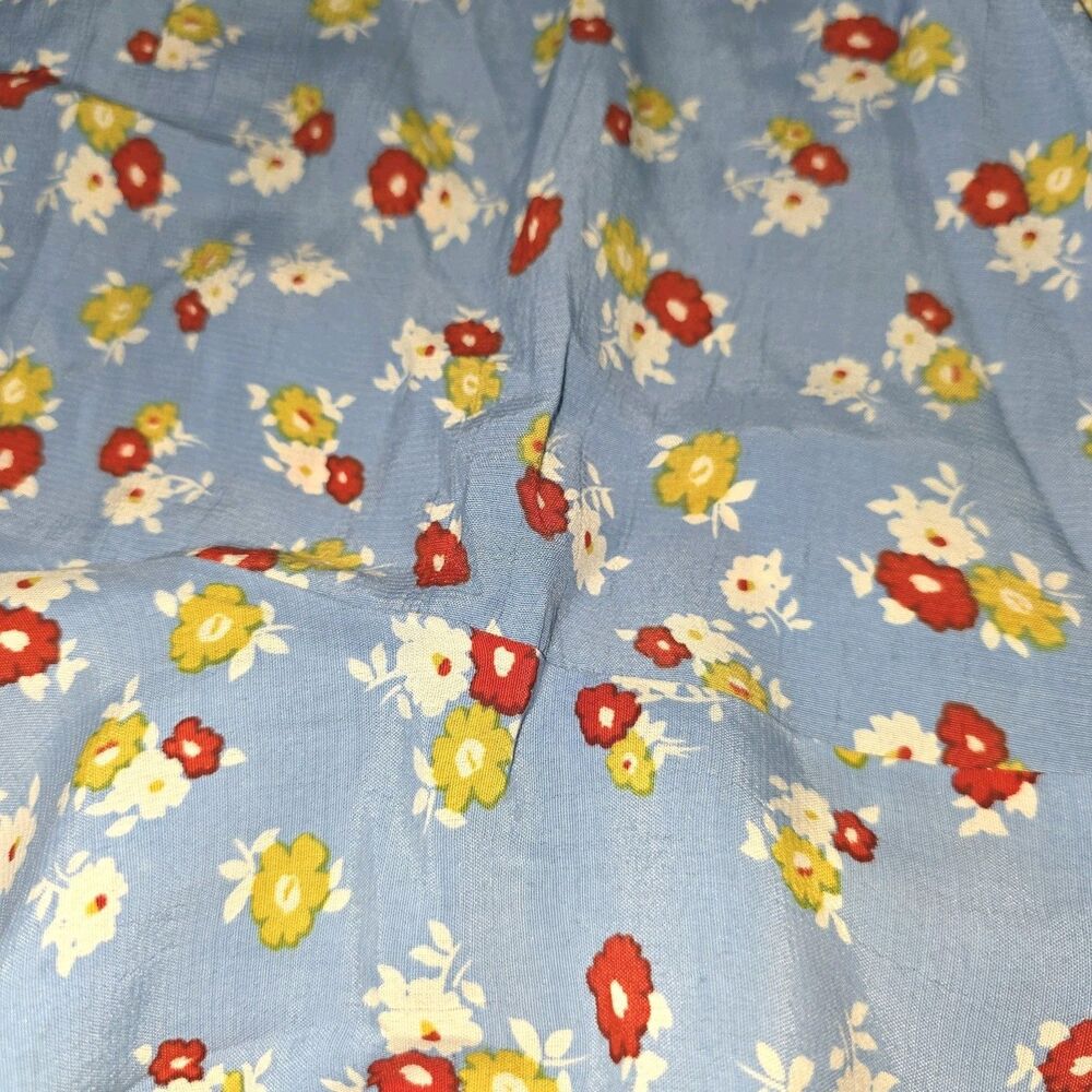 Faithfull the Brand Sky Blue Floral Tie-Sleeve Midi Dress - Picture 6 of 12